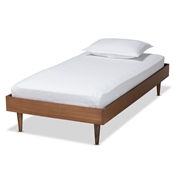 Baxton Studio Galvin Modern and Contemporary Brown Finished Wood Queen Size Platform Bed